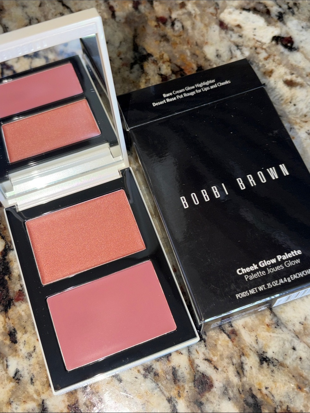 ⚡️🖤Bobbi Brown Cheek Glow Palette Bare + Desert Rose